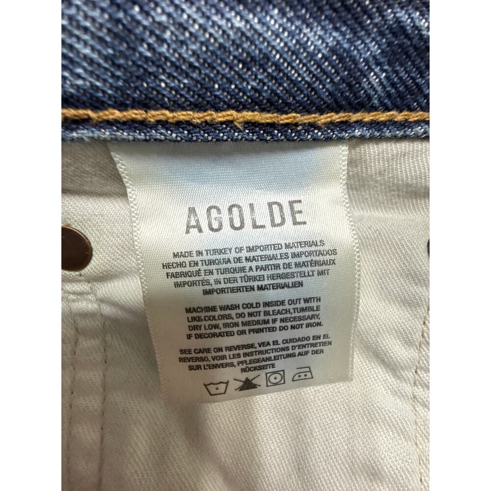 AGOLDE Dame High Rise Wide Leg Cuffed Jean Medium Wash | Women’s Size 28 EUC - Picture 11 of 12